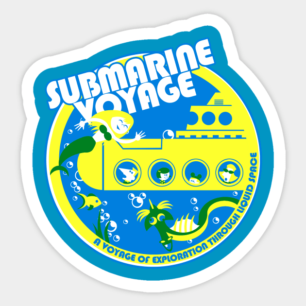 Submarine Voyage (bright colors) Sticker by brodiehbrockie